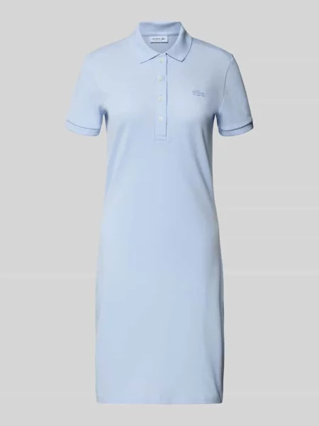 Lacoste sukienka mini prosta niebieski