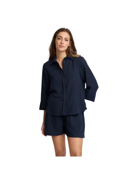 Koszula Kocca z długim rękawem niebieska