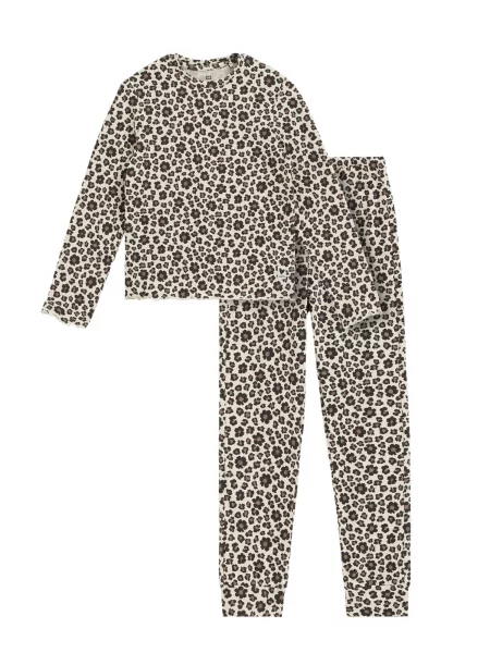 WE Fashion Pijamale crem / brocart negru