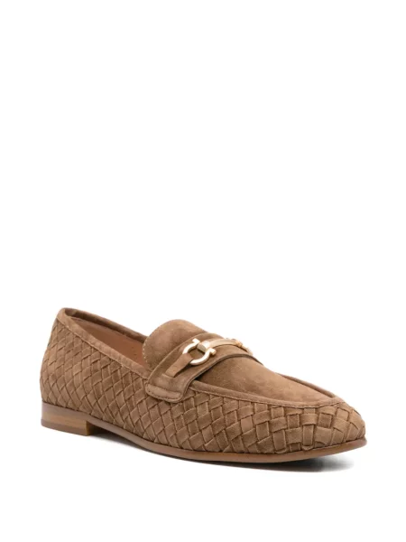 Pantofi loafer Adrianna Feretti din piele de căprioară maro