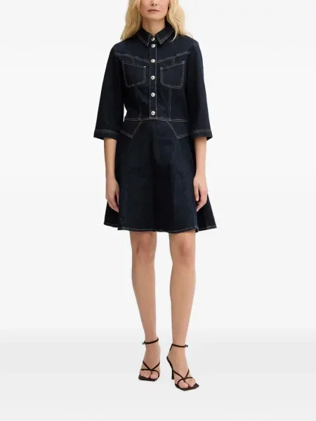 Rochie din denim Morgan albastru