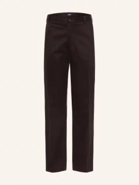 Boss Kalhoty Kent Straight Fit tmavě hnědá