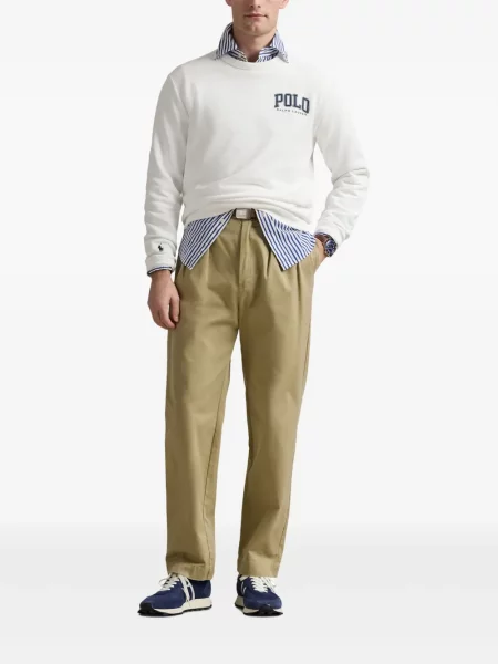 Ленени карирани чорапи Polo Ralph Lauren джобове на гърдите черно