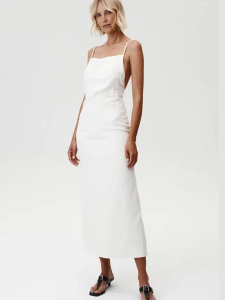 Льняна сукня Undress Code Havana Dress midi пряма бежевий