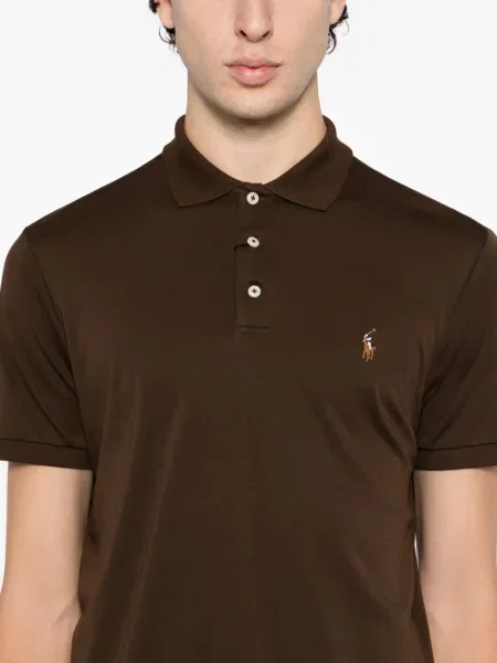 Polo Polo Ralph Lauren cu broderie fără mâneci tricotate maro