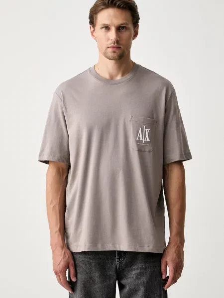 Armani Exchange tricou pentru bărbați din bej