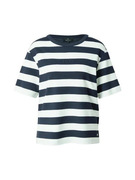 Monari Tricou ecru / bleumarin