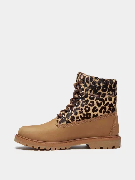 Ботинки Timberland из нубука бежевые