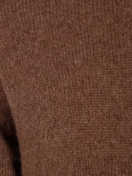 Pulover Nuur cu decolteu rotund maro