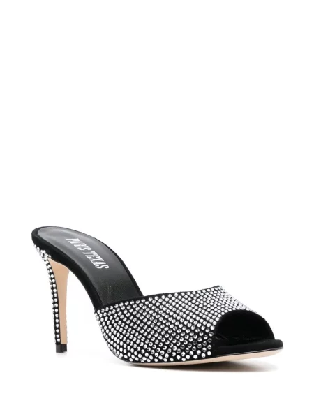 Sandale Paris Texas de cristal negru