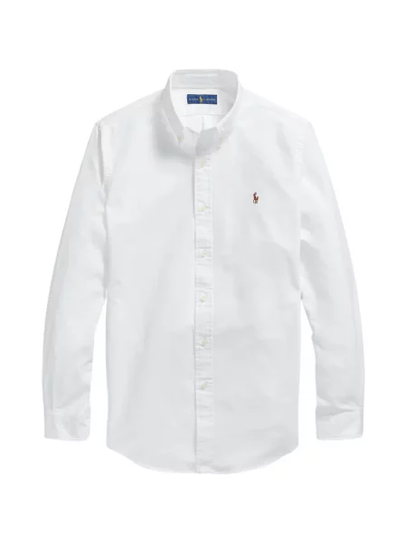 Tricou polo Polo Ralph Lauren cu glugă cu blană cu broderie roșu