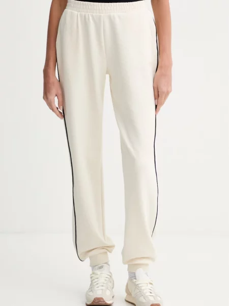 Guess spodnie dresowe CLARA beżowe