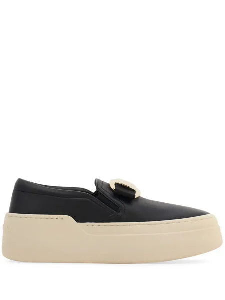 Sneakerși Ferragamo slip-on negru