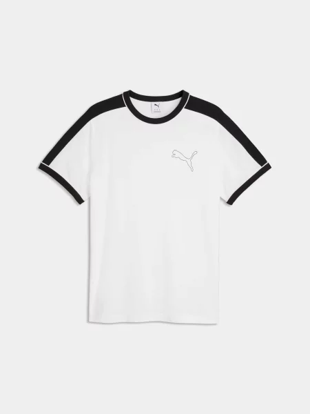 Футболка PUMA T7 Ringer Tee комбінований верх білий