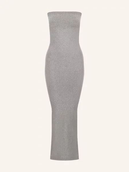 Wolford Pletené Šaty stříbrná