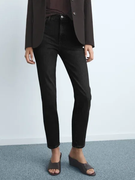 MANGO Jeans denim negru