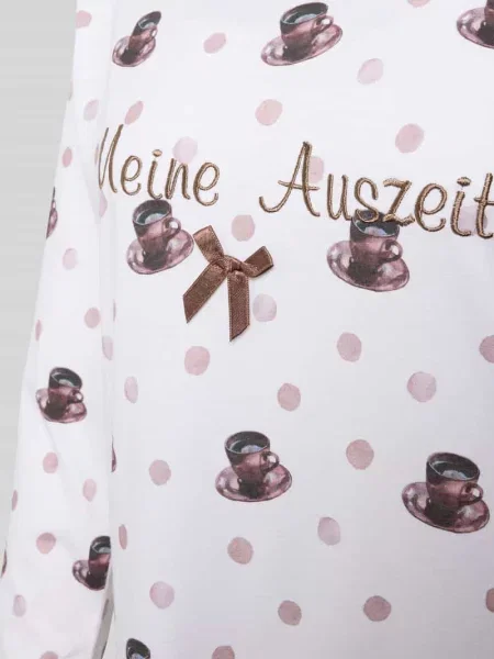 Koszula nocna z czystej bawełny model Meine Auszeit' Louis & Louisa biała