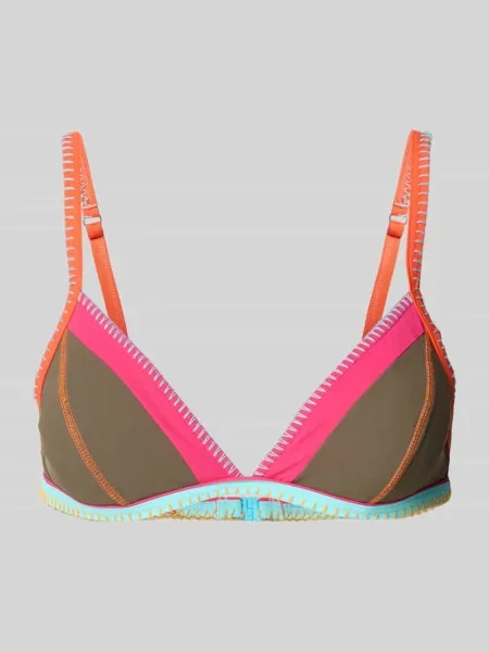 Góra od bikini we wzór na całej powierzchni model TEKNICOLOR Taeko' Banana Moon oliwkowe