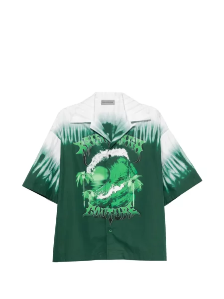 Cămașă Balenciaga cu imagine verde