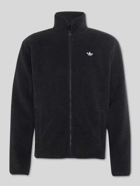 Kurtka z polaru z wyhaftowanym logo Adidas Originals czarna