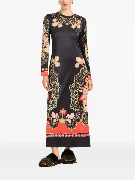 Rochie maxi La Doublej lungă de costum negru