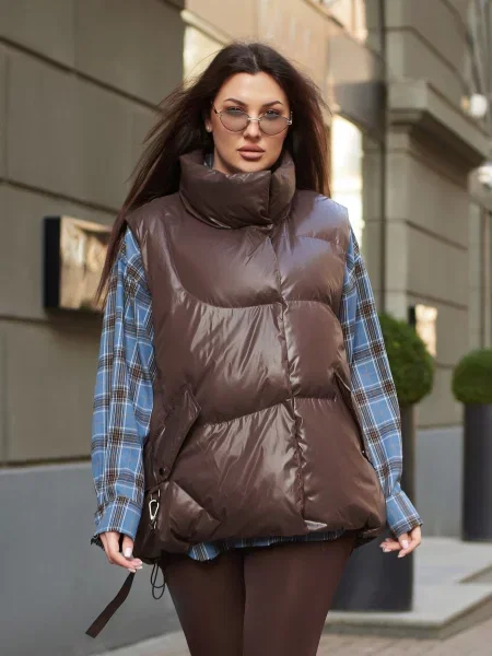 Жилет з утеплювачем Jadone Fashion Sting_shokolad коричневий