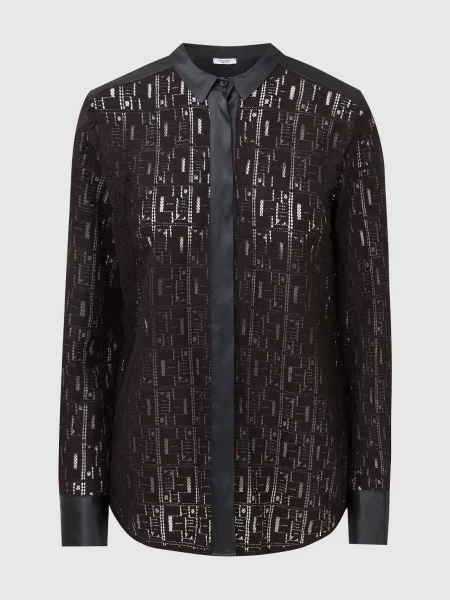 Блуза в ажурний візерунок Peserico чорна