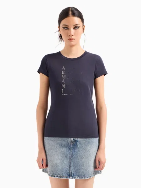 Armani Exchange Футболка Темно-синій синя