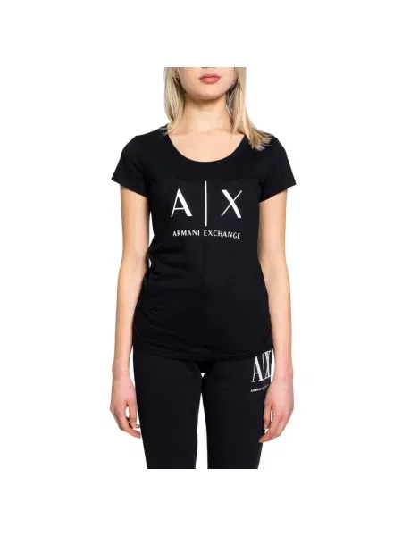 Koszulka Armani Exchange klasyczna czarna