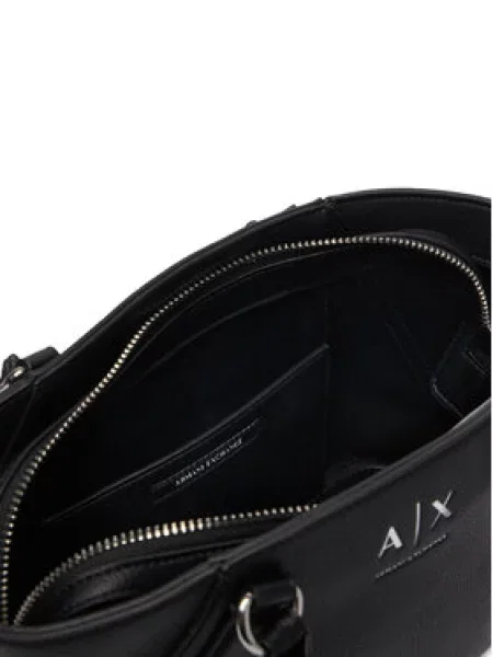 Armani Exchange crossbody torba za žene od imitacije kože crna