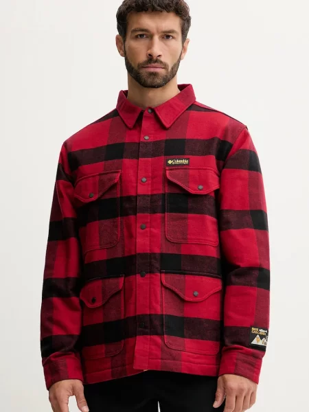 Яке Columbia High Cascades™ Shirt Jacket Red Dahlia Tims Buffalo Plaid L червено