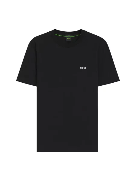 T-shirt z nadrukiem z logo Boss Green czarna