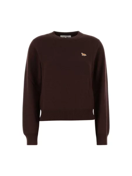 Sweter Maison Kitsune brązowy