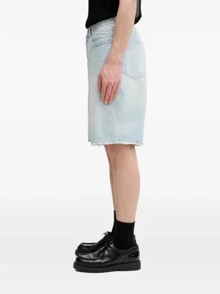 Pantaloni scurți din denim Beams albastru