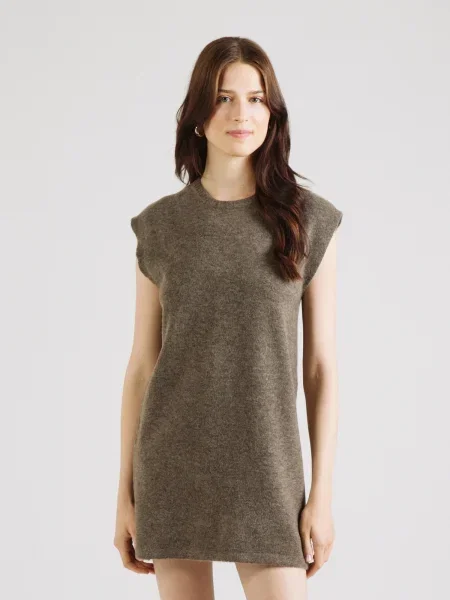 PIECES Rochie tricotat PCJIKO închis maro