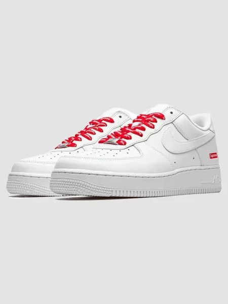 Кожаные кроссовки Nike Air Force 1 белые