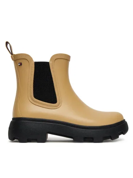 Tommy Hilfiger Cizme de cauciuc Rubber Flag Cleated maro