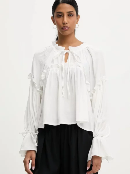 Answear Lab bluzka gładka biały