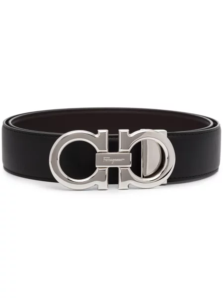 Pasek Salvatore Ferragamo dwustronny czarny