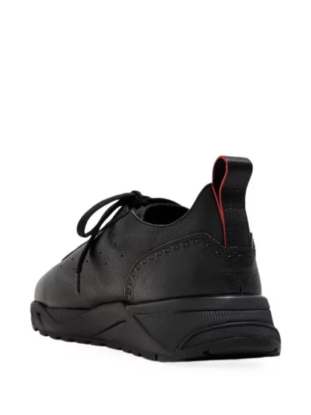 Sneakerși Santoni din piele negru