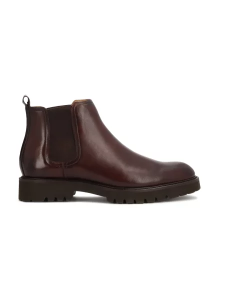 Botki Kazar skórzane brązowe