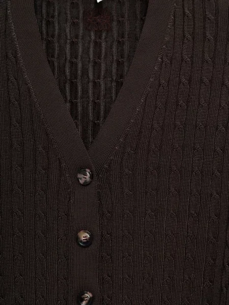 Cardigan Loewe tricotate maro