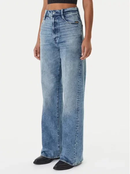 G-Star Raw Jeansy Deck Wide Leg niebieski