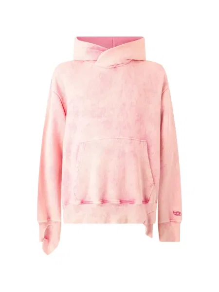 Hoodie Diesel με φθαρμένο εφέ ροζ