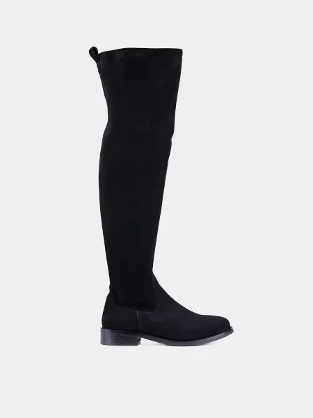 Замшевые ботфорты Attizzare черные