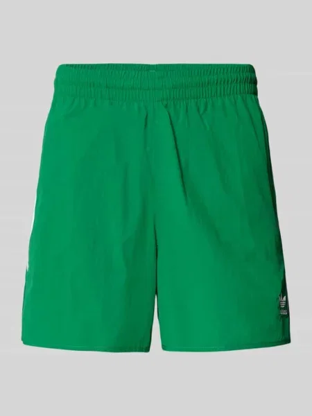 Szorty z wyhaftowanym logo Adidas zielone