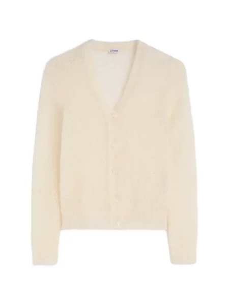 Cardigan Jil Sander tricotate alb