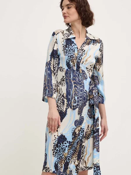 Answear Lab rochie mini evazati albastru