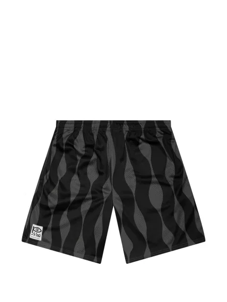 Pantaloni scurți By Parra plasă negru