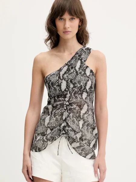 IRO bluză cu imprimeu negru